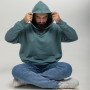 Худі - толстовка чоловічий "Комфорт" Лазурно - сіра