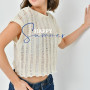 Women's top "Semi-transparent" Beige