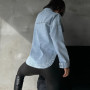 Shirt (jacket, jacket) Denim "Over elongated" Blue
