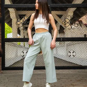 Pants (trousers) for women "Palazzo" Light olive