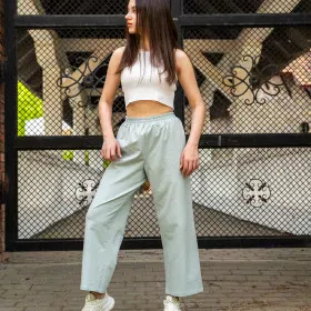Pants (trousers) for women "Palazzo" Light olive