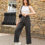 Pants (trousers) for women "Palazzo"  Dark melange