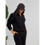 Спортивный костюм со свитшотом на замке size+ (Черный)
