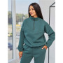 Tracksuit with zipper sweatshirt size+ (Olive)