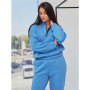 Tracksuit with zipper sweatshirt size+ (Blue)