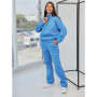 Tracksuit with zipper sweatshirt size+ (Blue)