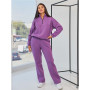 Tracksuit with zipper sweatshirt size+ (Lilac)