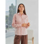Plain cotton shirt "Basic" Powder