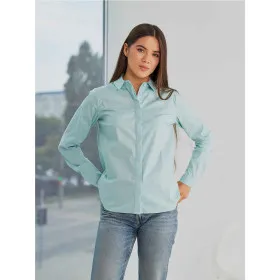 Plain cotton shirt "Basic" Mint
