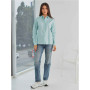 Plain cotton shirt "Basic" Mint