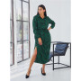 Long shirt dress size+ "Crepe print" Green