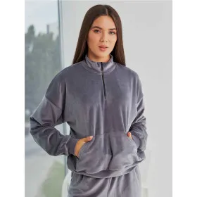 Tracksuit with zipper sweatshirt (Gray)