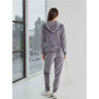 Velor suit with a zipper (Grey)