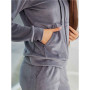 Velor suit with a zipper (Grey)