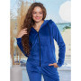 Velor suit with a zipper (Blue)