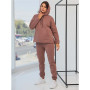 Tracksuit with hoodie size+ (Coffee)