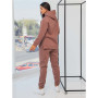 Tracksuit with hoodie size+ (Coffee)