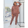 Tracksuit with hoodie size+ (Coffee)