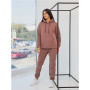 Спортивний костюм з худі size+ (Кавовий)