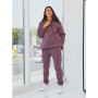 Tracksuit with hoodie size+ (Eggplant)