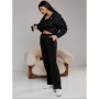 Warm straight pants size+ (Black)
