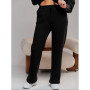 Warm straight pants size+ (Black)