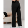 Warm straight pants size+ (Black)