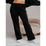 Warm straight pants size+ (Black)