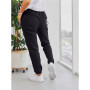 Теплі спортивні штани на гумці size+ (Чорні)