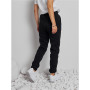 Warm elasticated sports pants (Black)