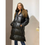 Women's jacket "Eco Leather" down jacket (Black)