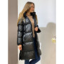 Women's jacket "Eco Leather" down jacket (Black)