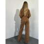 Suit knitted sweater with pants (Coffee)