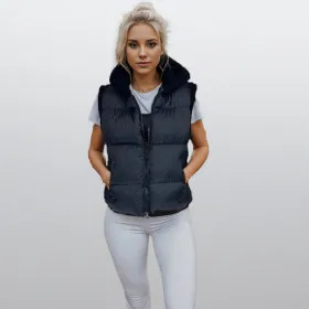 Women's insulated vest "Teddy" (Black)