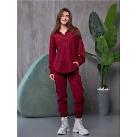 Suit with corduroy shirt and pants