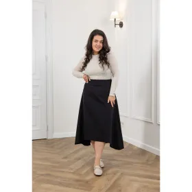 Denim maxi skirt (Black)