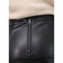 Faux leather mini skirt (Black)