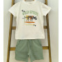Children's costume with shorts and a T-shirt. Dino