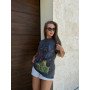Washed T-shirt with Girls Print