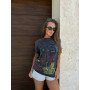 Washed T-shirt with Girls Print