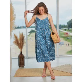 Вільний сарафан в квітковий принт