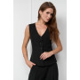 Women's black vest V neck for suits