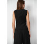 Women's black vest V neck for suits