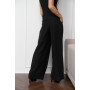 Жіночі брюки чорні з високою талією для офісу та вечора