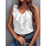 Blouse white, Ruffle Top