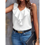 Blouse white, Ruffle Top