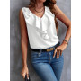 Blouse white, Ruffle Top
