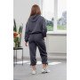 Women's tracksuit in graphite loopback jersey zip