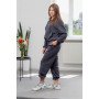 Women's tracksuit in graphite loopback jersey zip hoodie and pants