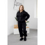 Women's black fleece tracksuit